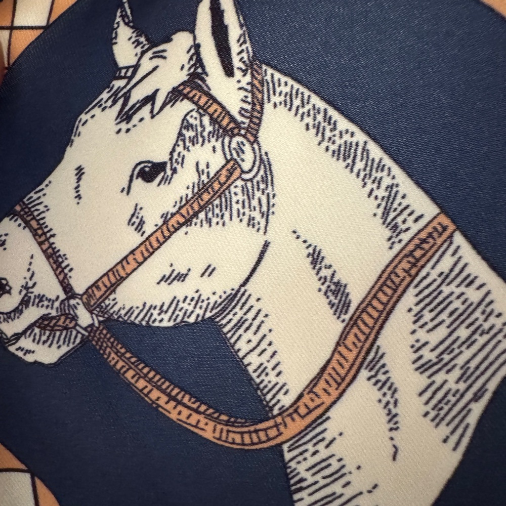 Designer-Style Equestrian-patterned Maxi Dress - Picture 10 of 12